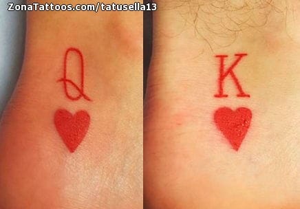 Tattoo photo Poker, Ankle, Couples