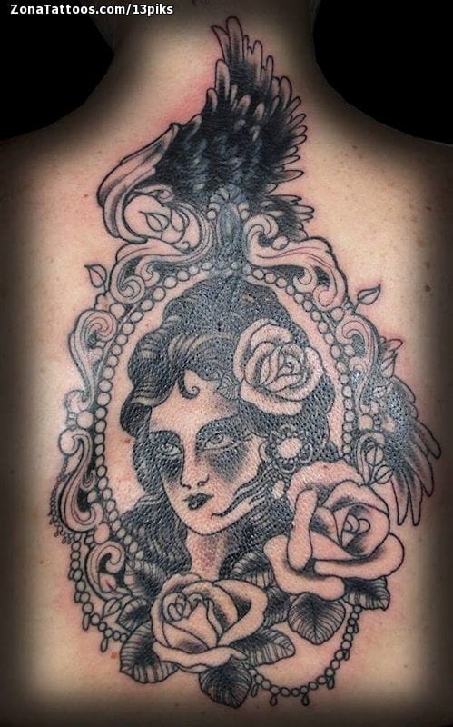 Foto de tatuaje Gitanas, Rosas, Espejos