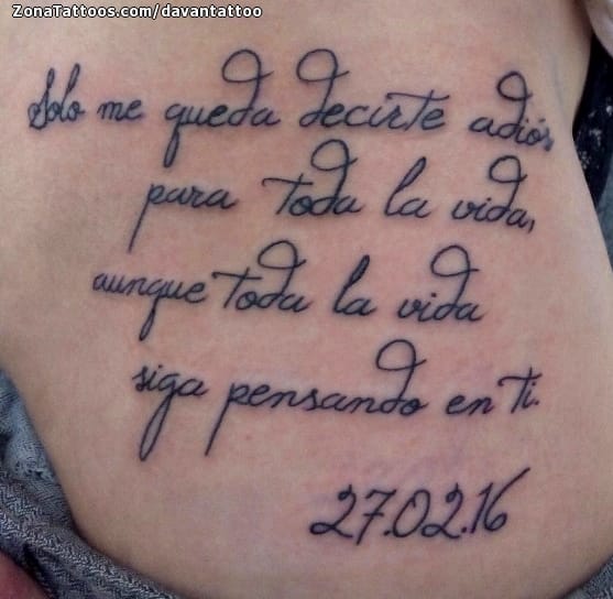 Tattoo photo Messages, Letters