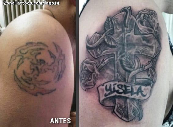 Foto de tatuaje Cruces, Cover Up, Religiosos