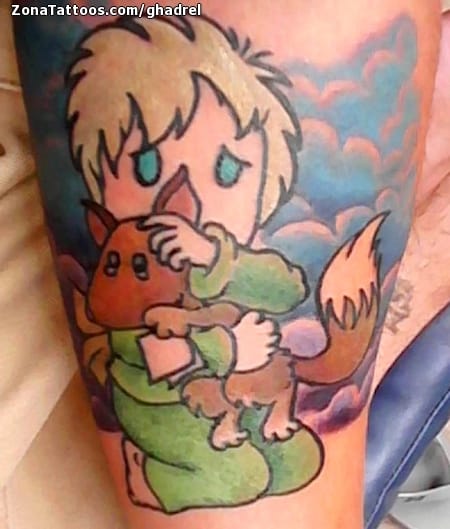 Tattoo photo The Little Prince, Foxes, Literature