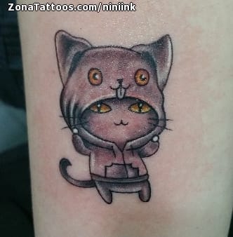 Foto de tatuaje Gatos, Animales, Kawaii