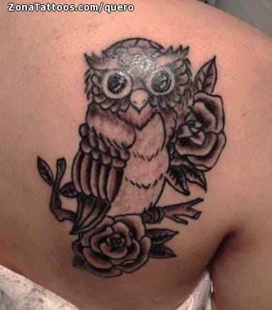 Foto de tatuaje Búhos, Aves, Animales