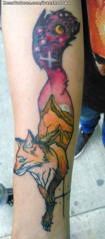 Foto de tatuaje Zorros, Animales, Paisajes