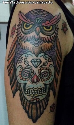 Tattoo photo Owls, Birds, Animals