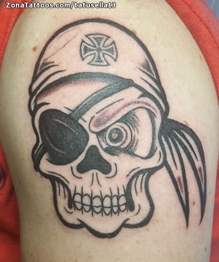 Foto de tatuaje Calaveras, Piratas