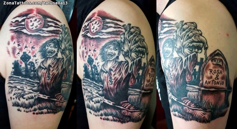 Foto de tatuaje Zombis, Cementerios, Tumbas