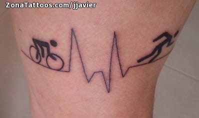 Foto de tatuaje Deportes, Bicicletas, Electrocardiogramas