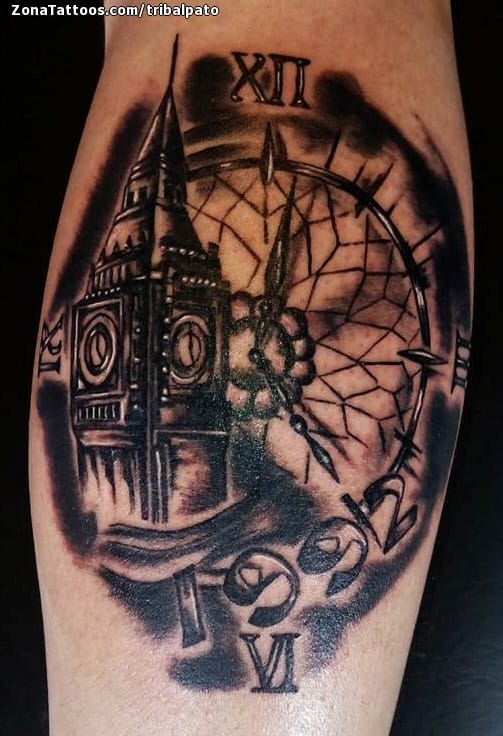 Tattoo photo Clocks, Monuments, Buildings