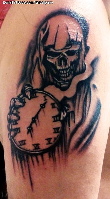 Tattoo photo Grim Reapers, Clocks, Gothic