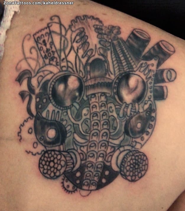 Foto de tatuaje Máscaras, Steampunk, Fantasía