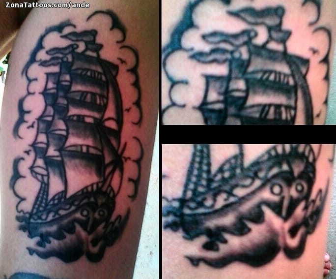 Tattoo photo Boats, Old School