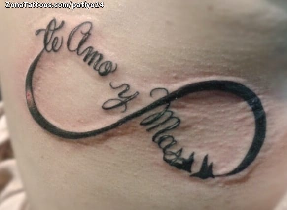 Foto de tatuaje Infinitos, Letras, Frases