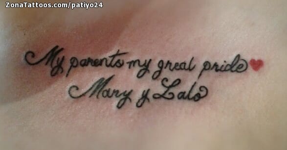 Foto de tatuaje Frases, Letras