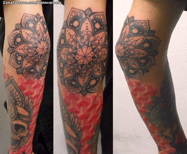 Tattoo photo Mandalas, Geometrics, Elbow