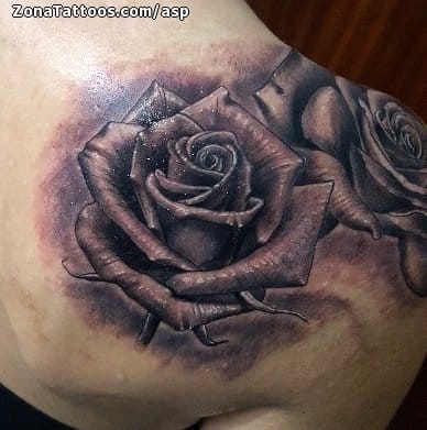 Tattoo photo Flowers, Roses, Shoulder