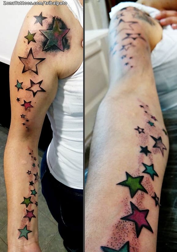 star tattoo on arm