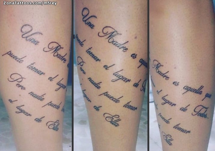 Foto de tatuaje Frases, Letras