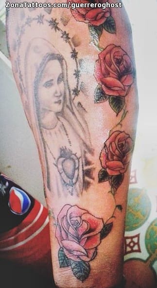 Tattoo photo Roses, Flowers, Virgins