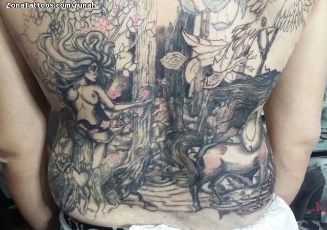 Foto de tatuaje Hadas, Fantasía, Árboles