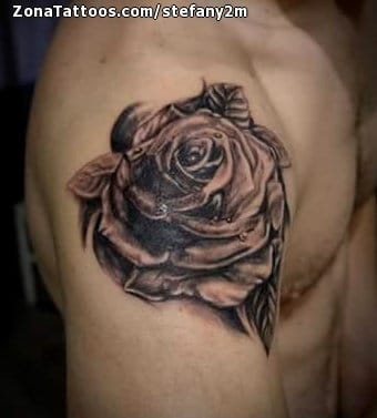 Foto de tatuaje Rosas, Flores, Hombro