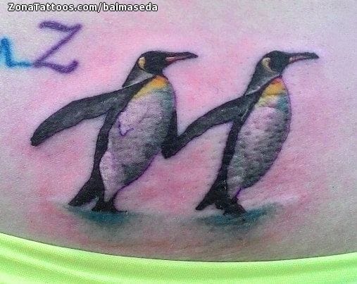 Foto de tatuaje Pingüinos, Animales