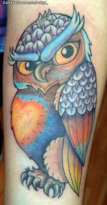 Tattoo photo Owls, Birds, Animals