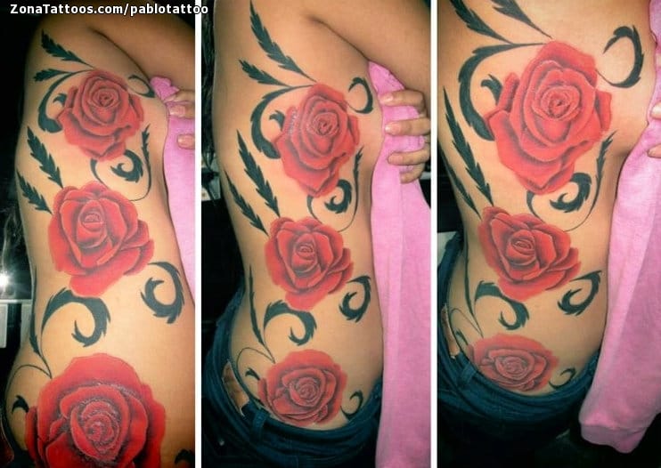 Tattoo photo Roses, Flowers