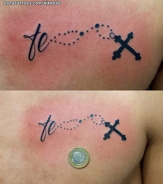 Foto de tatuaje Letras, Rosarios, Religiosos