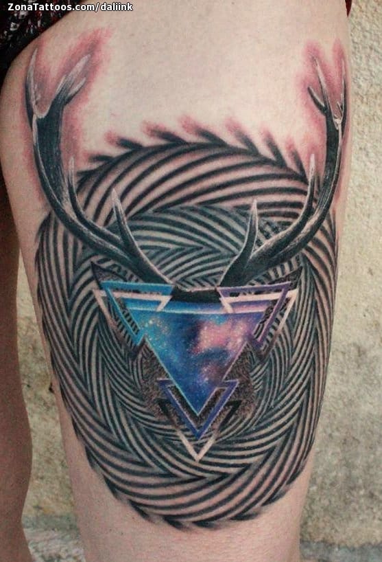 Tattoo photo Horns, Triangles, Geometrics