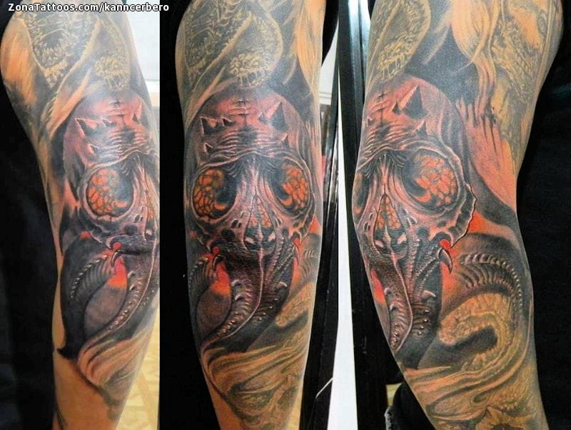 Tattoo photo Demons, Gothic, Elbow