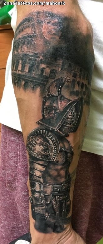 Tattoo photo Gladiators, Warriors, Forearm