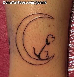 Foto de tatuaje Lunas, Perros, Animales