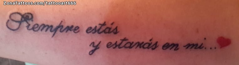 Foto de tatuaje Frases, Letras