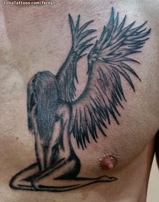 Foto de tatuaje Ángeles, Pecho