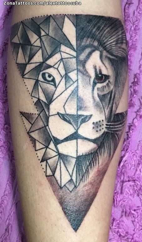 Tattoo of Lions, Geometrics, Animals