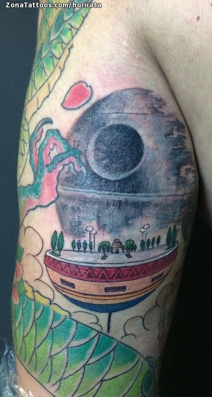 Foto de tatuaje Dragon Ball, Star Wars, Manga