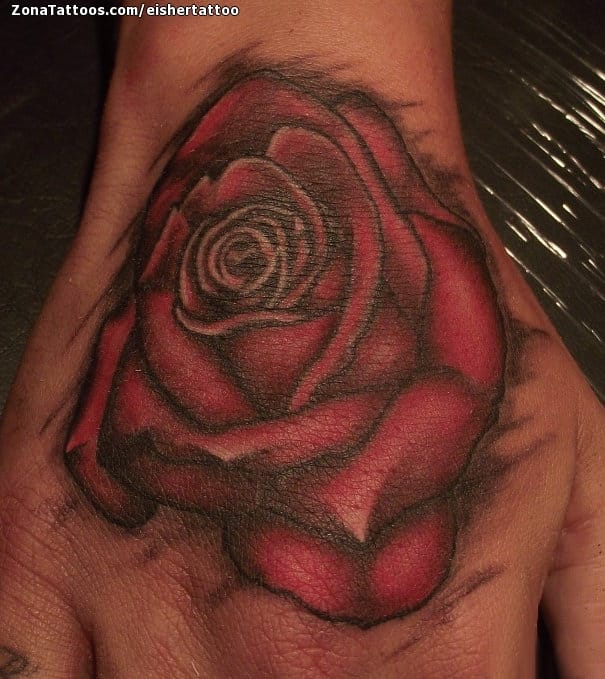 Foto de tatuaje Rosas, Flores, Mano