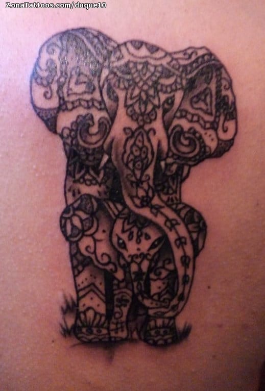 Tattoo photo Animals, Elephants