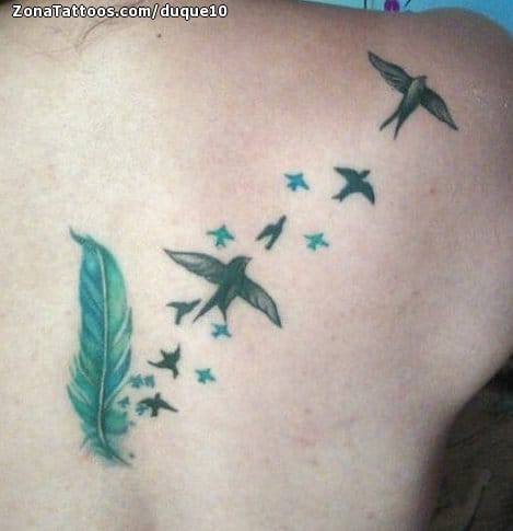 Foto de tatuaje Plumas, Aves, Animales