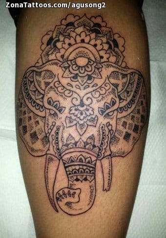 Tattoo photo Elephants, Animals, Pointillism