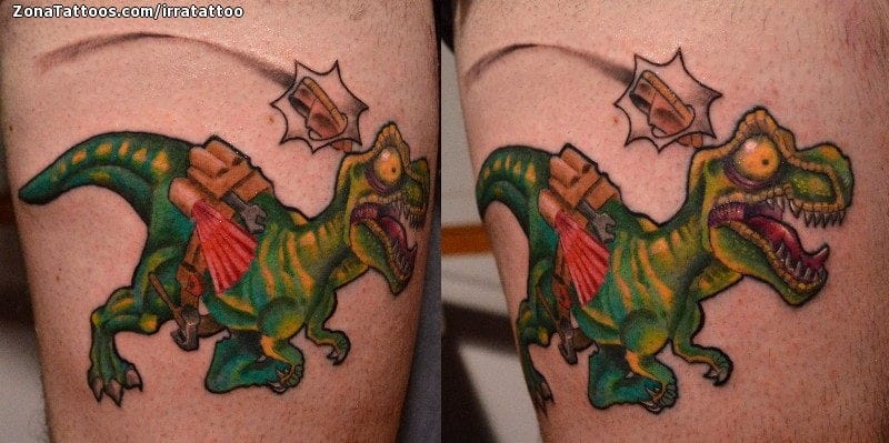 Foto de tatuaje Animales, Dinosaurios, Balas