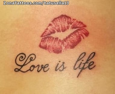 Tattoo photo Kisses, Messages, Letters