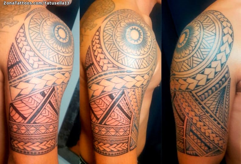 Tattoo photo Maori, Shoulder