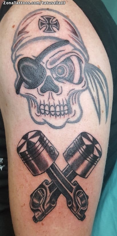 Foto de tatuaje Calaveras, Piratas, Mecánica