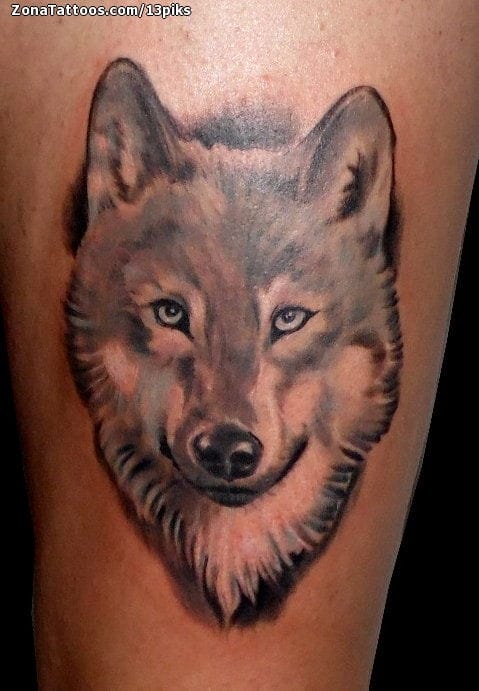 Foto de tatuaje Lobos, Animales