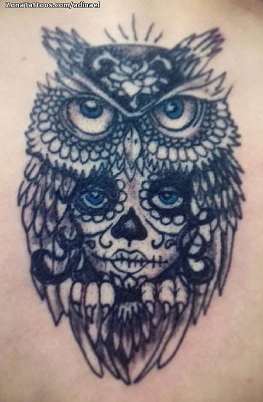 Tattoo photo Catrina, Owls, Birds