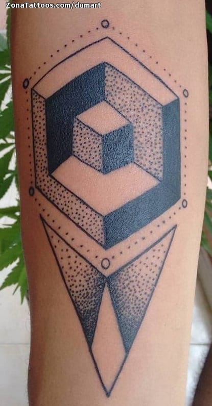 Tattoo photo Geometrics, Pointillism