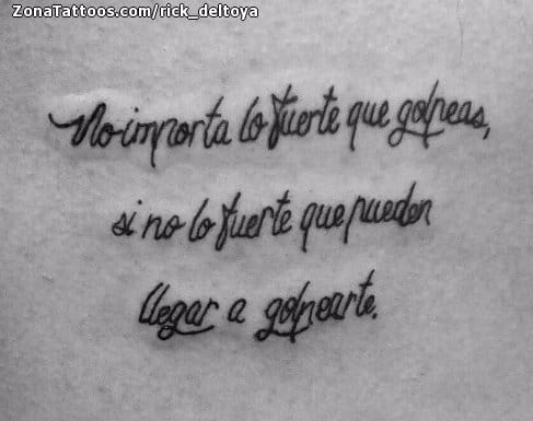 Foto de tatuaje Frases, Letras