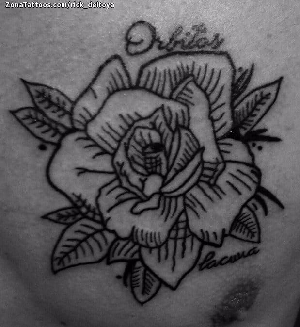 Tattoo photo Roses, Flowers, Chest